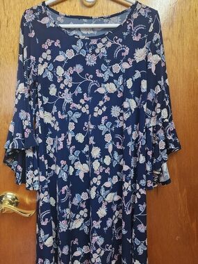 Others Follow Navy Floral Midi Dress